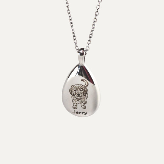 Woofyboo Teardrop Dog Urn Necklace