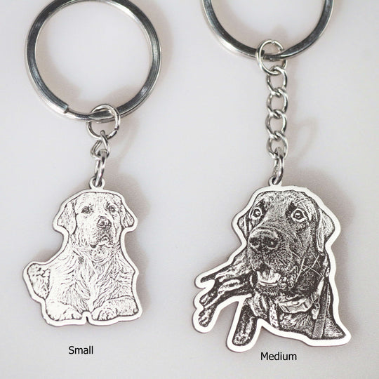 Lifelike Pet Portrait Keychain