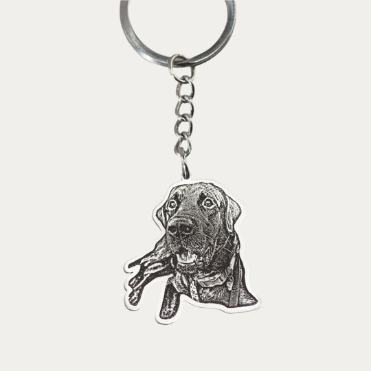 woofyboo lifelike pet portrait keychain