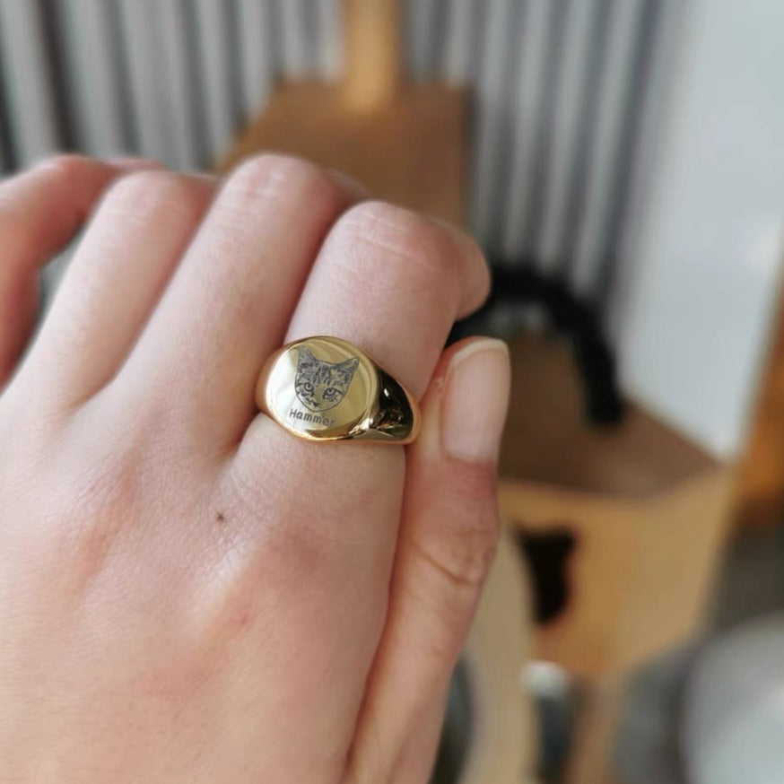 Custom Pet Signet Ring