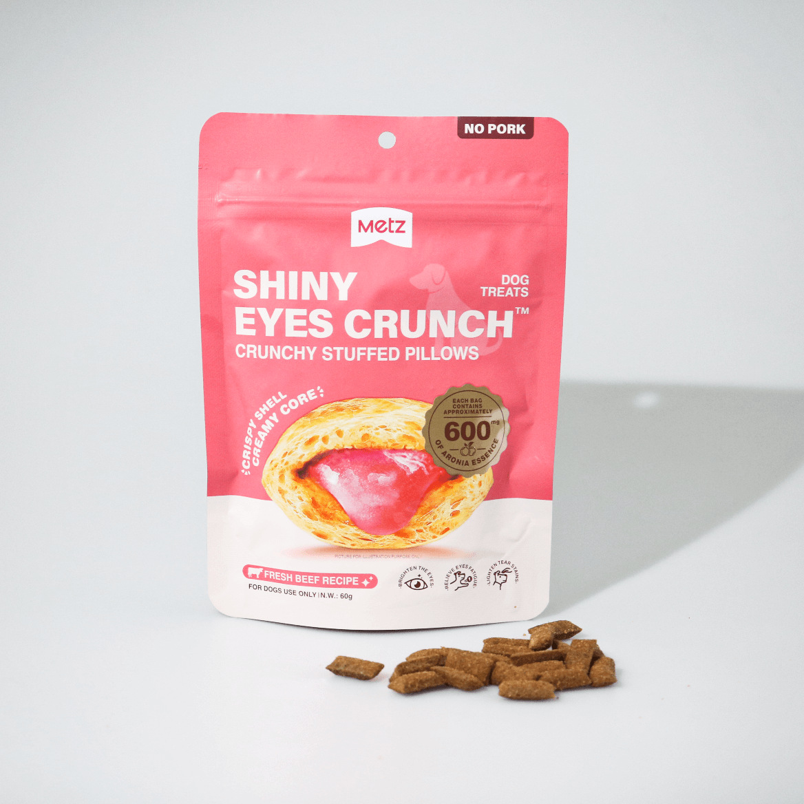 METZ Shiny Eyes Crunch Dog Treats Tasty Beef Recipe