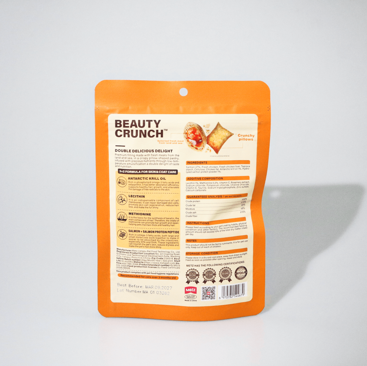 METZ Beauty Crunch Tasty Cat Treats Salmon Recipe