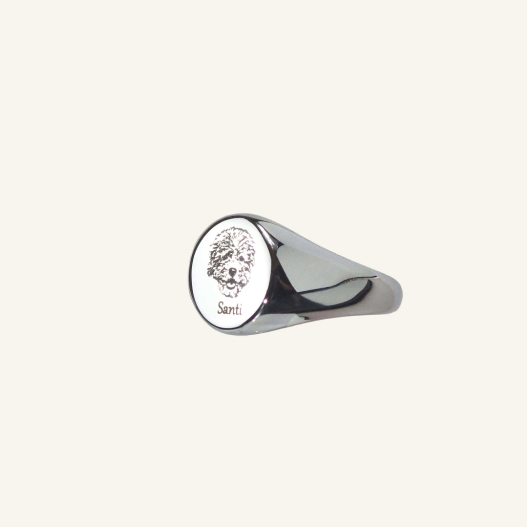 Woofyboo Custom Pet Face Signet Ring