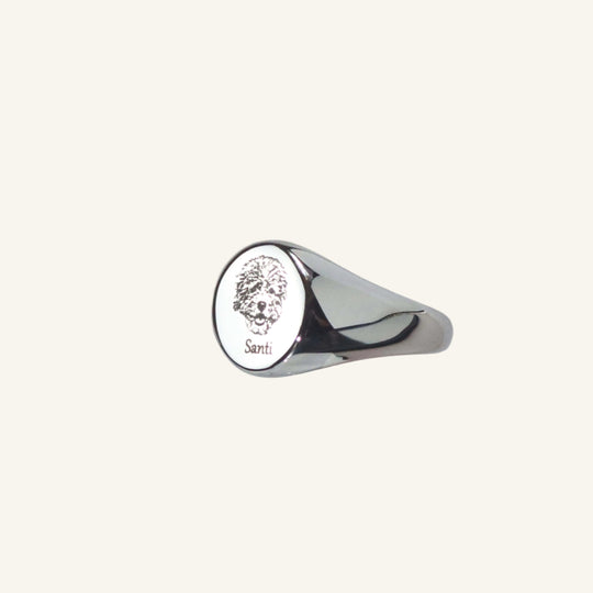 Woofyboo Custom Pet Face Signet Ring