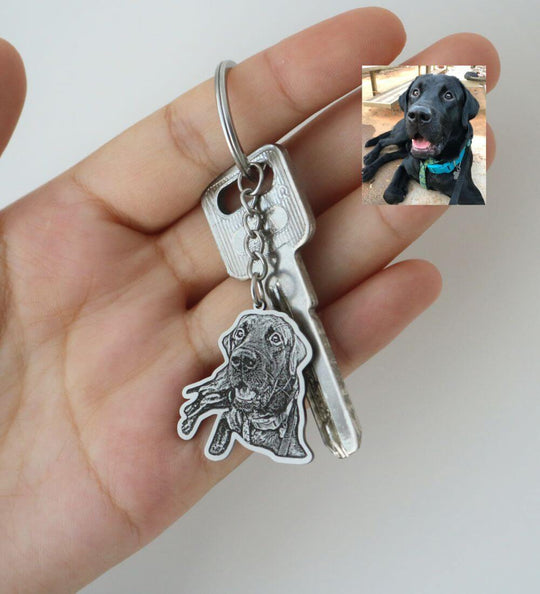 Lifelike Pet Portrait Keychain